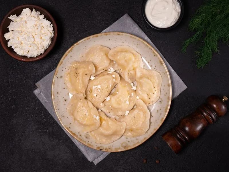 Potato and cheese pierogy (varenyky)