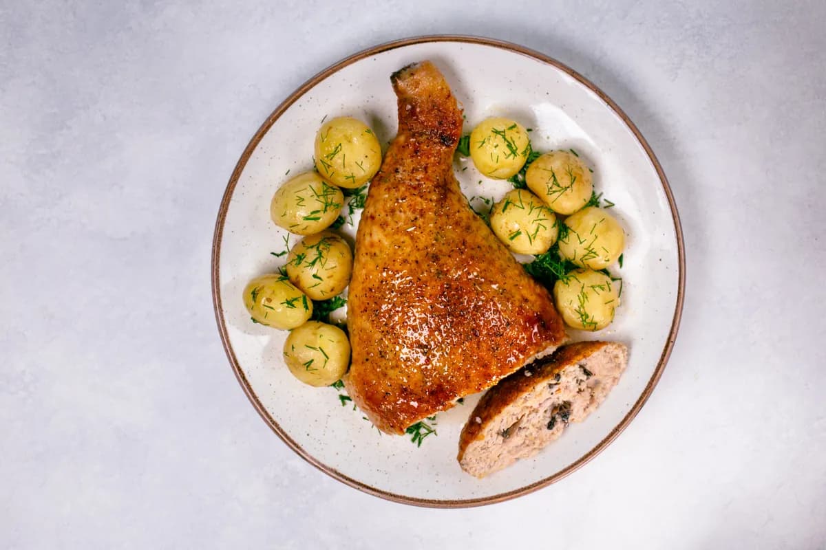 Stuffed chicken thighs