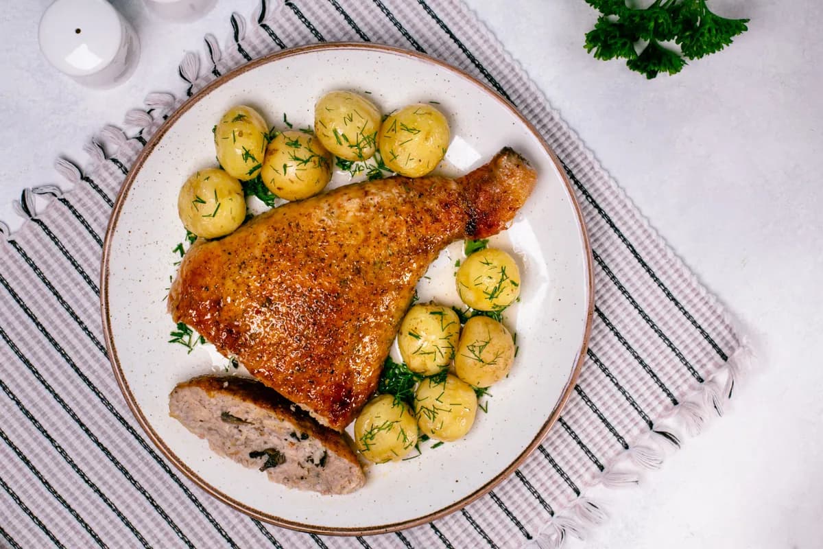 Stuffed chicken thighs