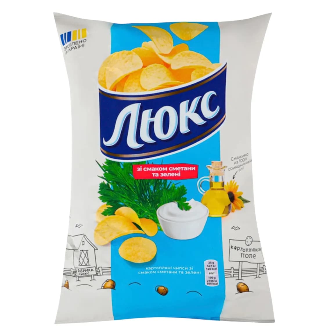 "Luks" Potato Chips Wuth Sour Cream And Herbs