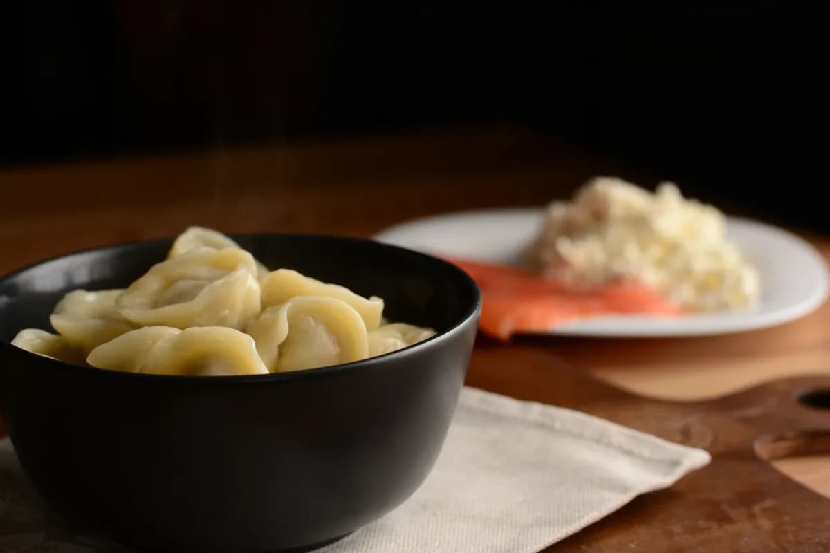 Frozen Salmon and Cheese Dumplings