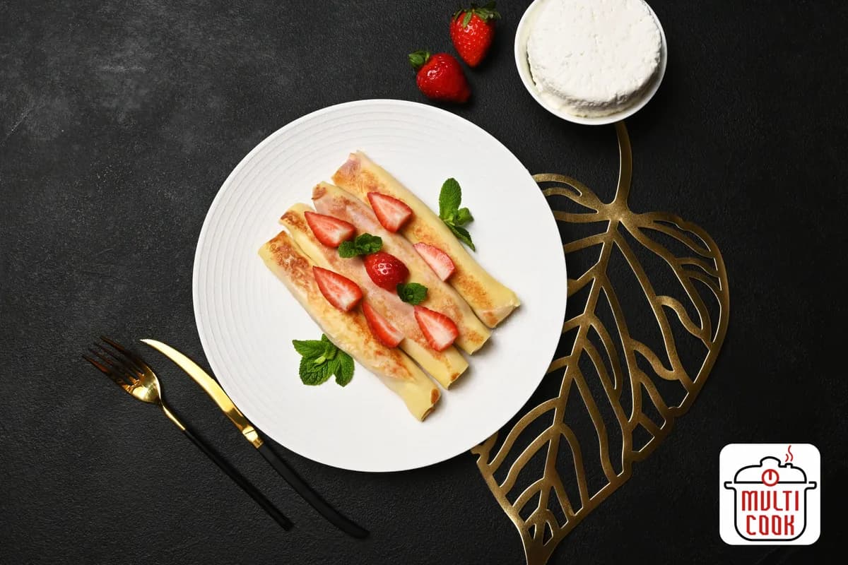 Frozen Cheese And Strawberry Crepes