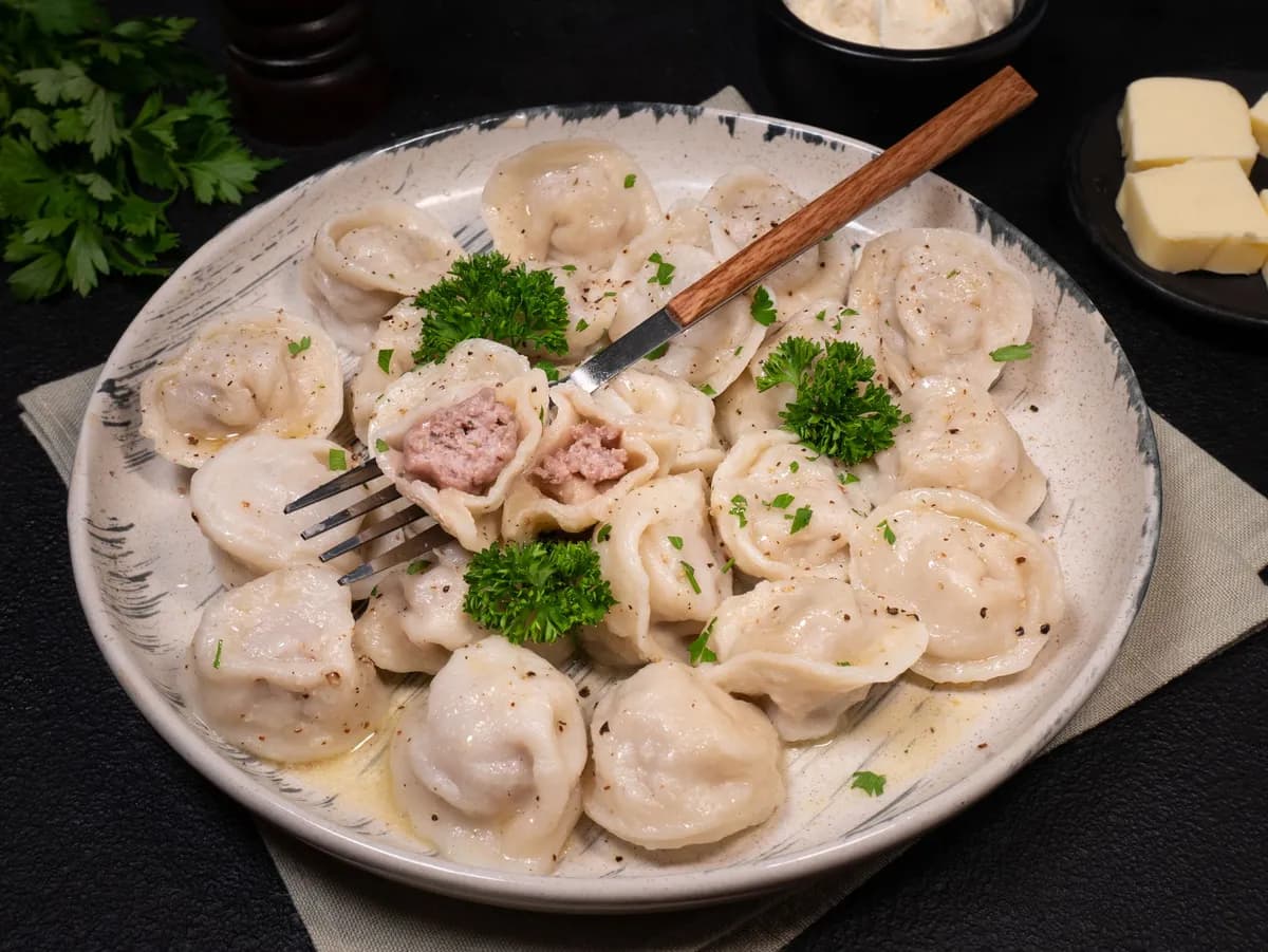 Frozen Chicken Dumplings (Pelmeni)
