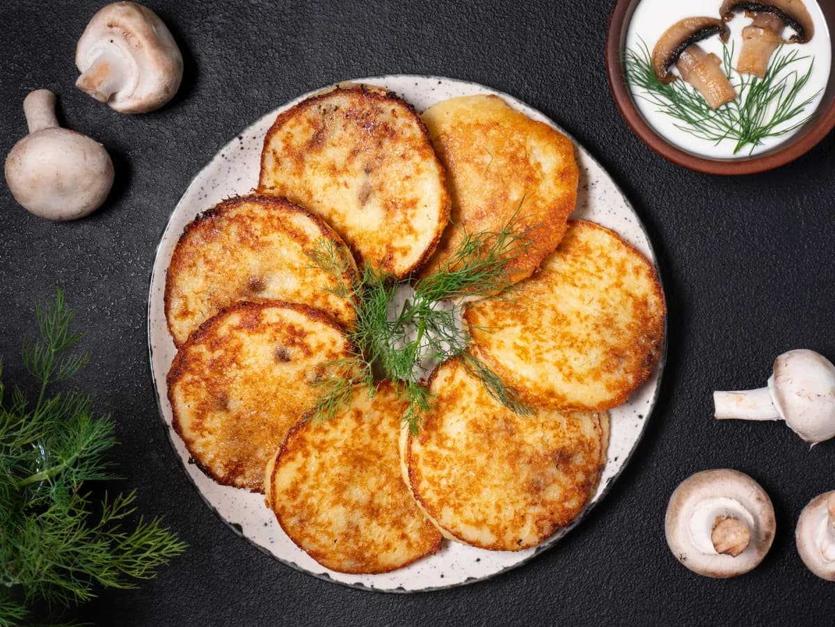Frozen Mushroom Potato Fritters (Deruny)
