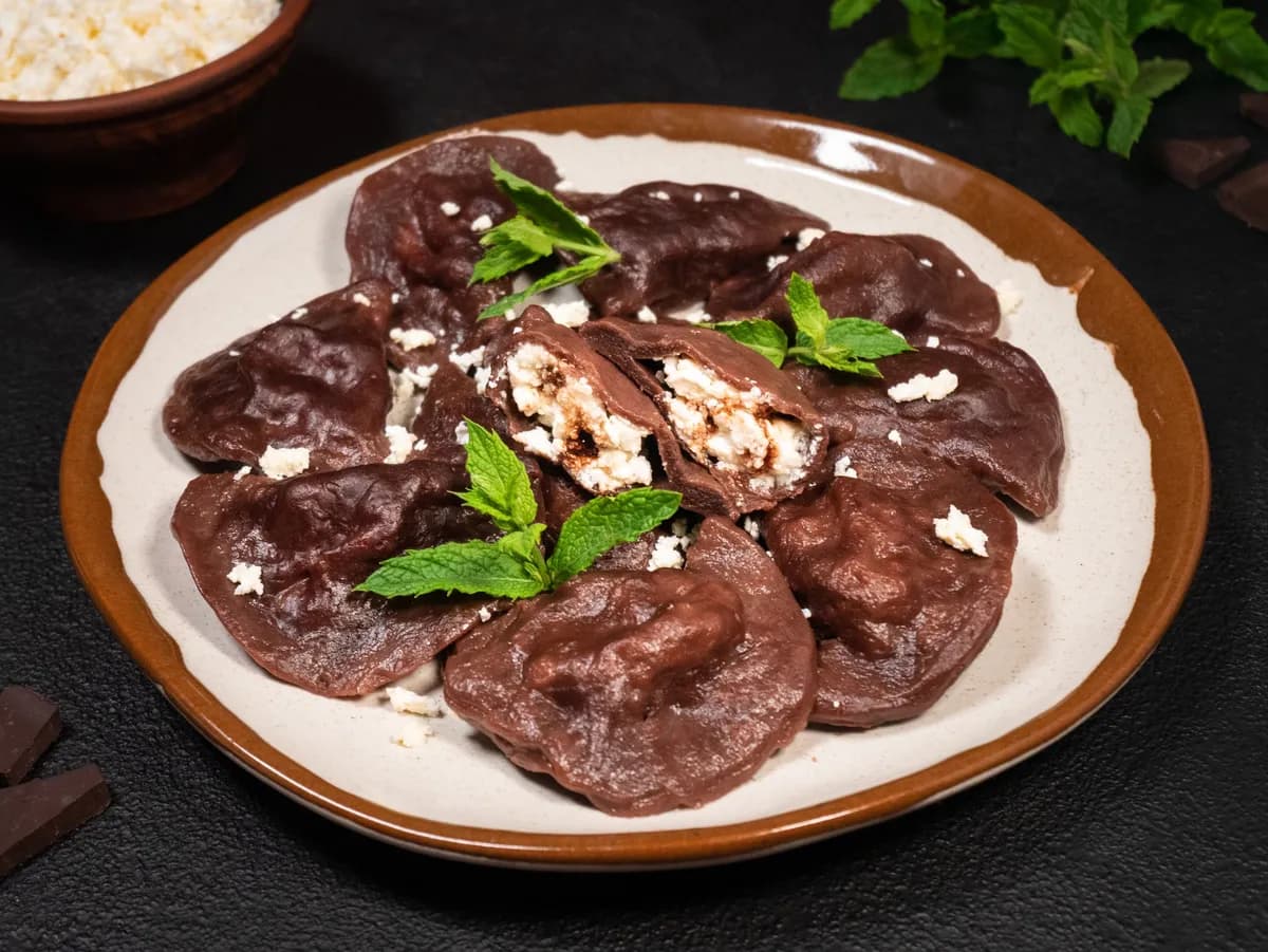 Frozen Chocolate Pierogy With Cheese