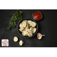 Chicken and pork pelmeni (meat dumplings)