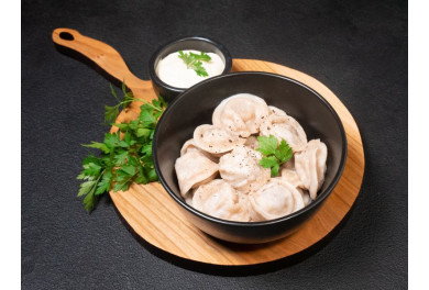 Turkey pelmeni (meat dumplings)