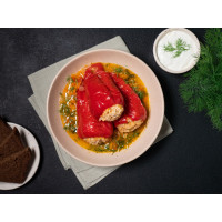 Meat-stuffed peppers