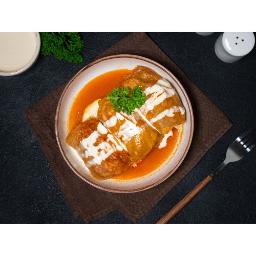 Veal and beef cabbage rolls – Stuffed peppers / Cabbage rolls